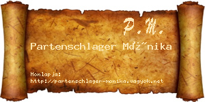 Partenschlager Mónika névjegykártya